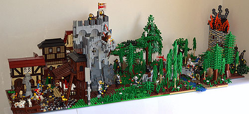 A big medieval build that includes zombies