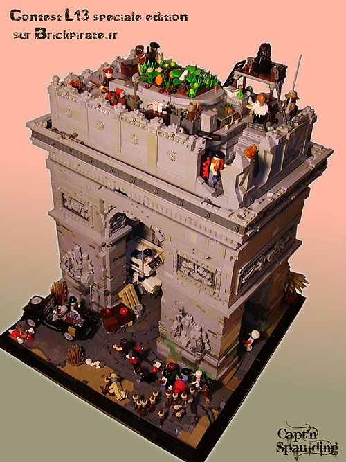 LEGO zombies at the Arc de Triomphe