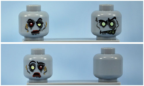 Lego zombie heads on sale