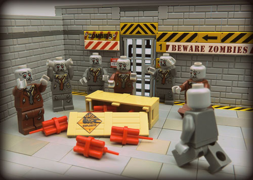 Spillage in the Zombie Loading Bay - A LEGO Zombie Creation